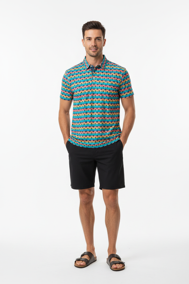 Look 1 - Black Boardshorts