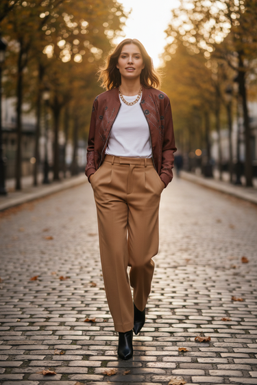 Look 1 — Parisian Autumn Street