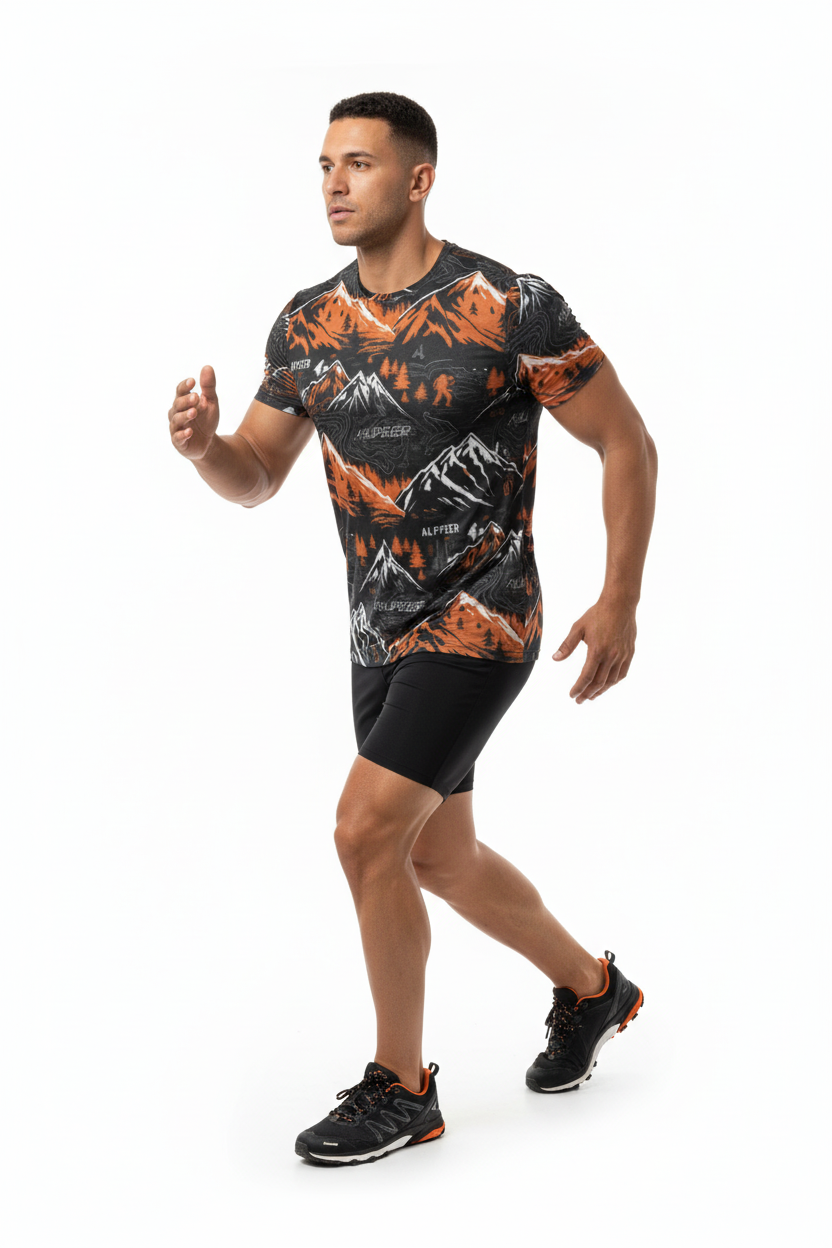 Look 1 - Trail running with black shorts