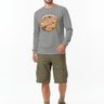 Look 11 - Grey with Cargo Shorts & Sandals (Male)