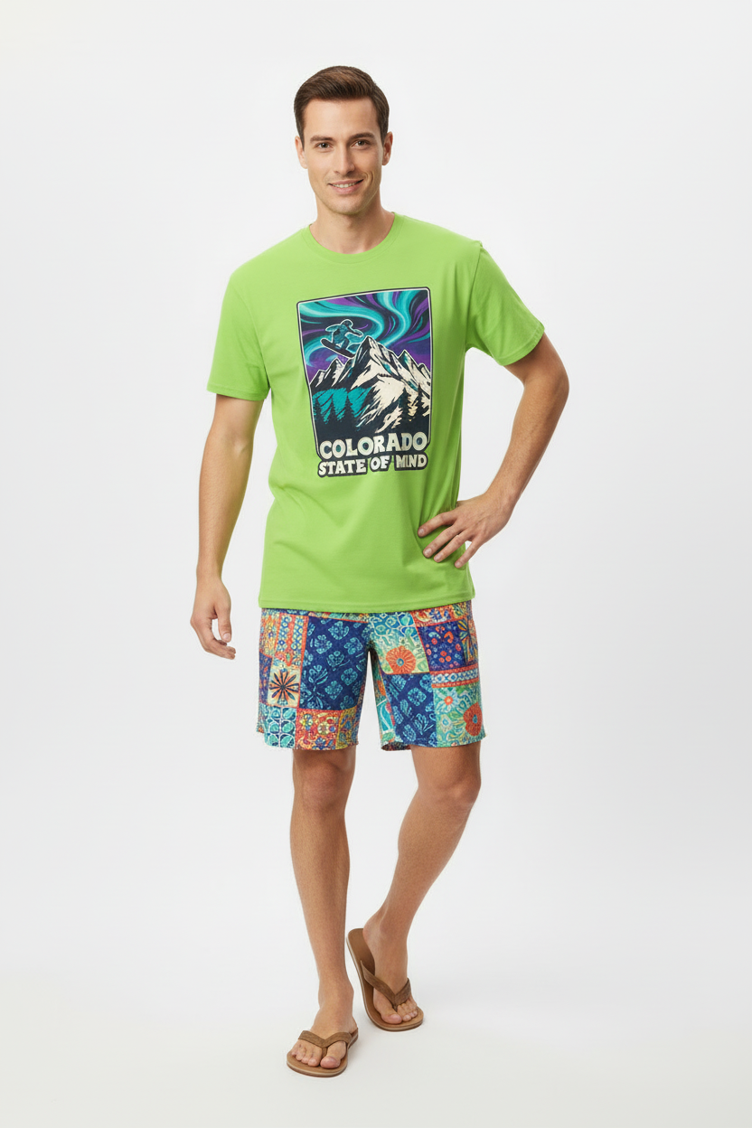 Look 18 – Lime Boardshorts Male