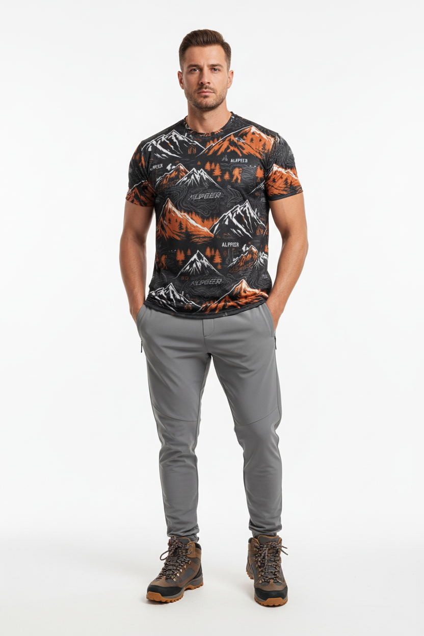 Look 2 - Mountain casual with gray joggers