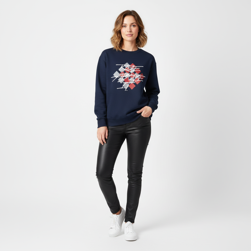 Look 2 - Woman Navy with Leather Pants