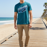 Look 3 – Teal Tee, Coastal Boardwalk
