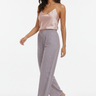 Look 4 – Blush satin cami & nude flat sandals