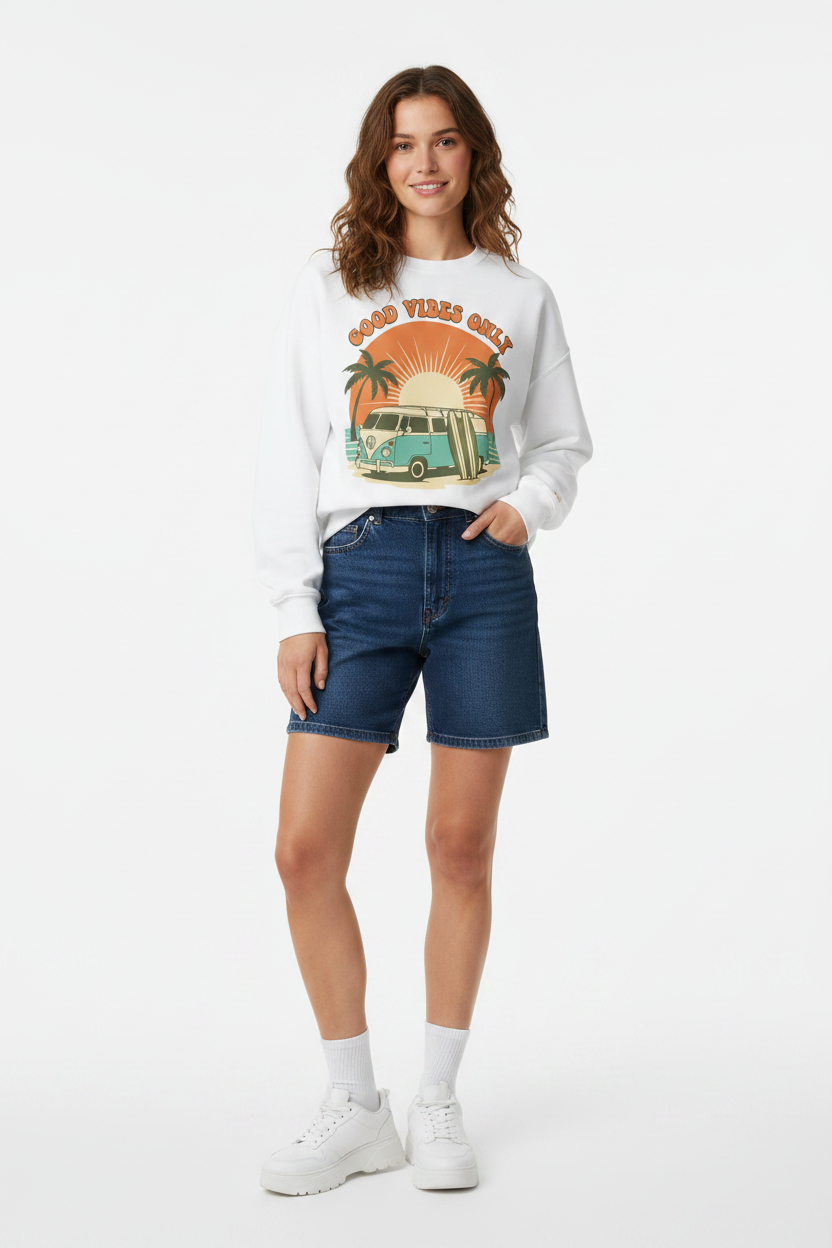 Look 4 - Jean Shorts Dark Wash