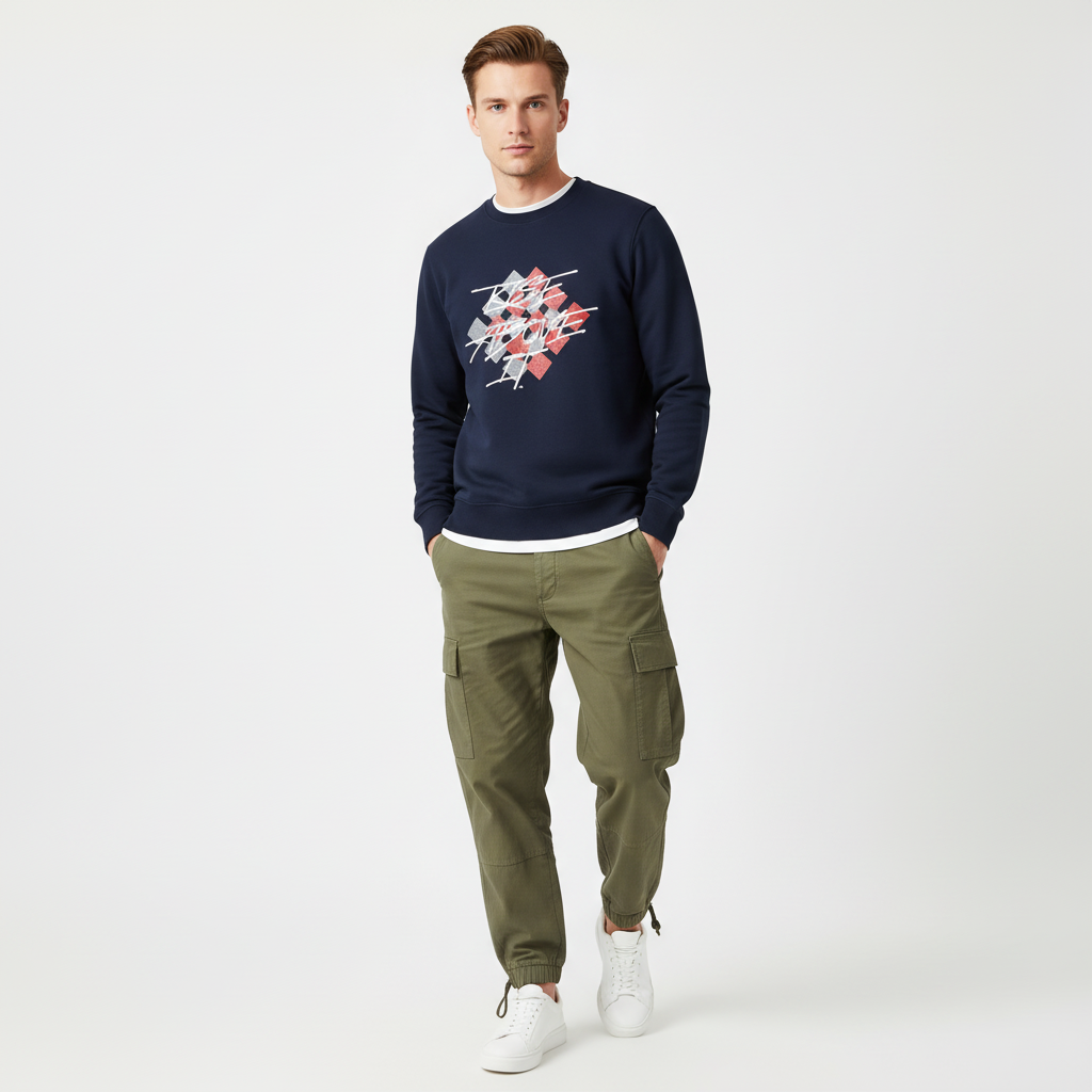 Look 5 - Man Navy with Cargo