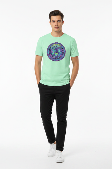 Look 5 — Mint + Black Chinos