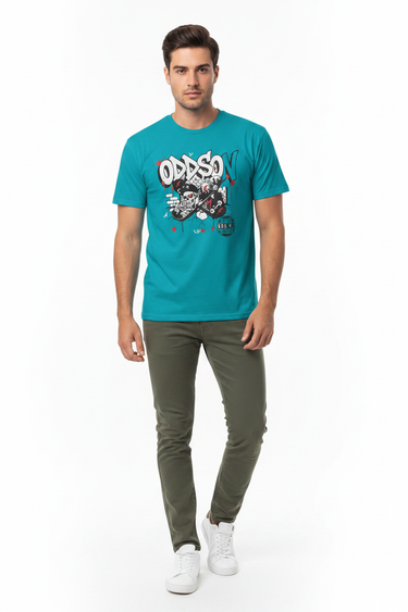 Look 6 — Tropical Blue + Chinos