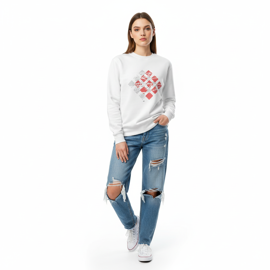 Look 8 - Woman White with Distressed Jeans