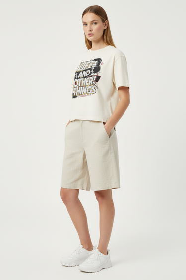 Look B – Ivory Linen Shorts