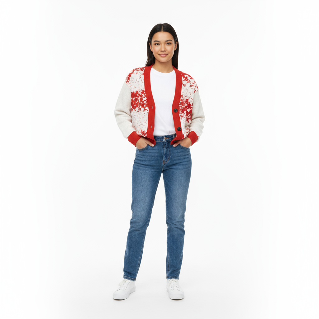 Love & The Outcome cardigan with jeans