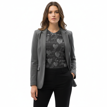 Love Wins Always T-shirt - White female model with blazer