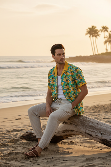 Male Beach Three-Quarter