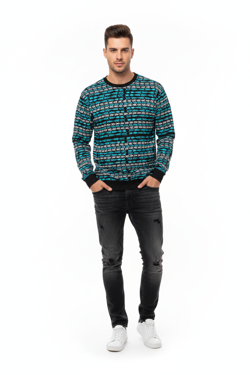 Male model front view casual standing