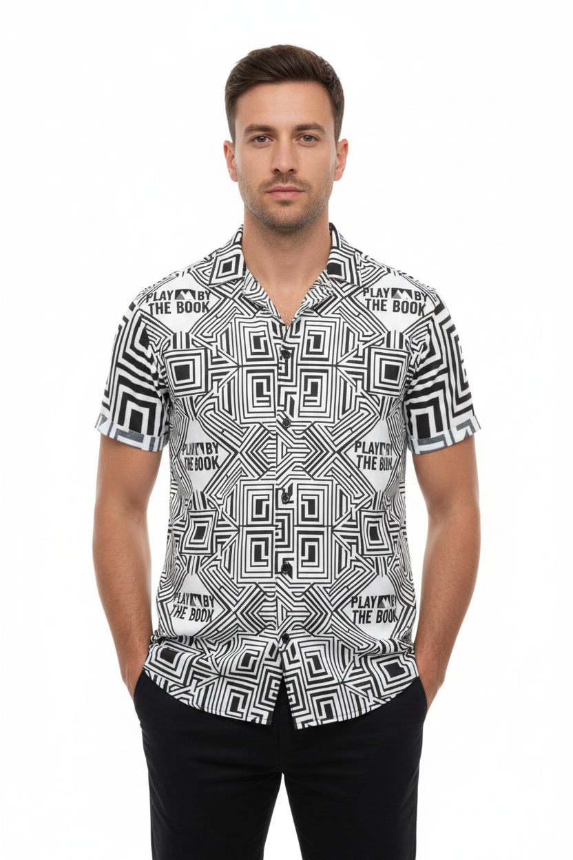 Male model standing with hands in pockets