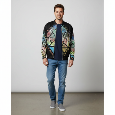 Male - Relaxed weekend with navy tee and light wash denim