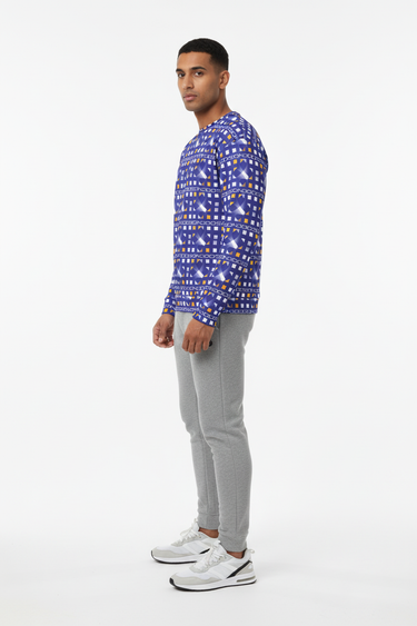 Male side profile with joggers