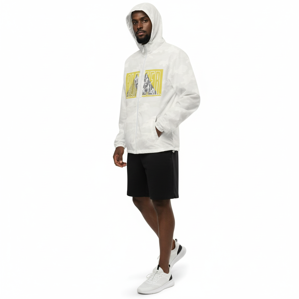 Male - white camo shorts