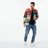 Man in bomber jacket casual pose