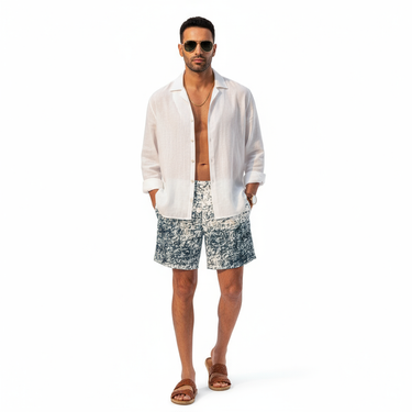 Middle Eastern Model Resort Look - White Background