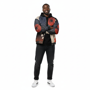 Midnight Sun bomber Black man streetwear