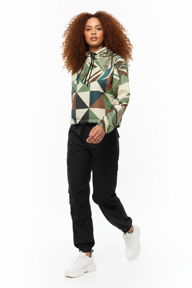 Mixed-race woman cargo pants