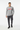 Model 8 in grey one hand in pocket
