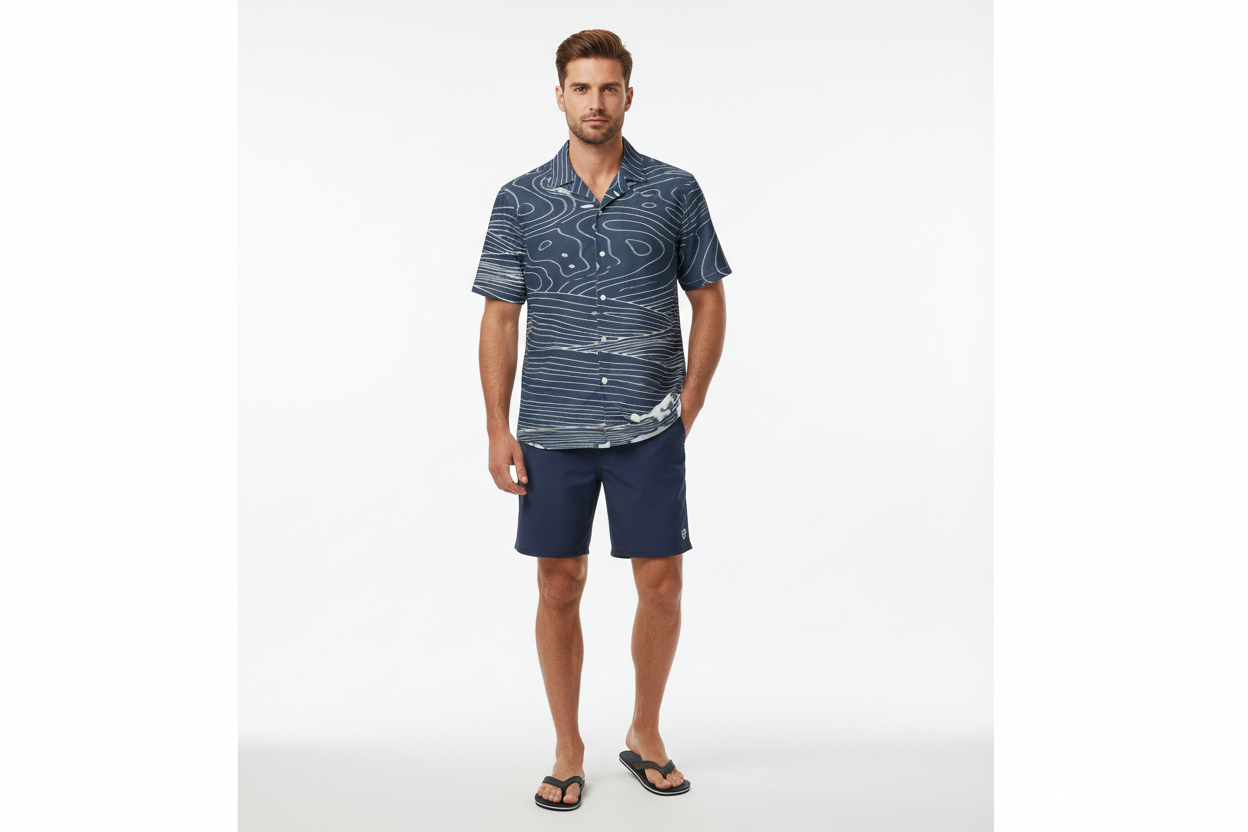 Navy Boardshorts Look