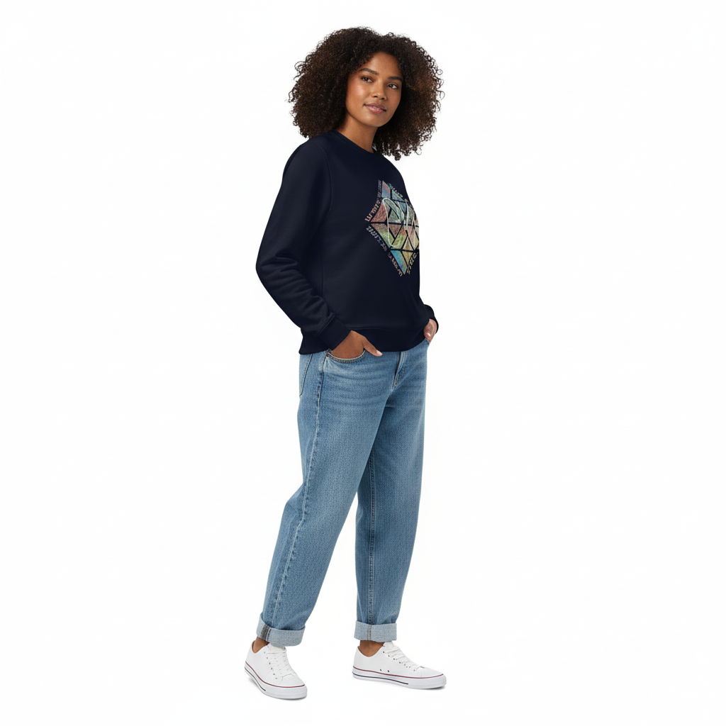 Navy eco sweatshirt side
