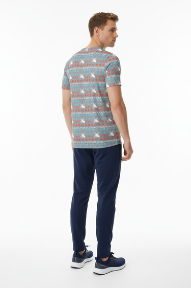 Navy Track Pants Back
