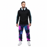 Neon City Wide-Leg Joggers - Male gamer with hoodie and headphones