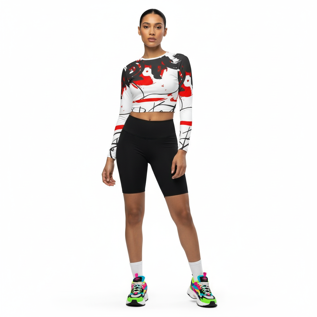 Notes on Replay Crop Top with Biker Shorts