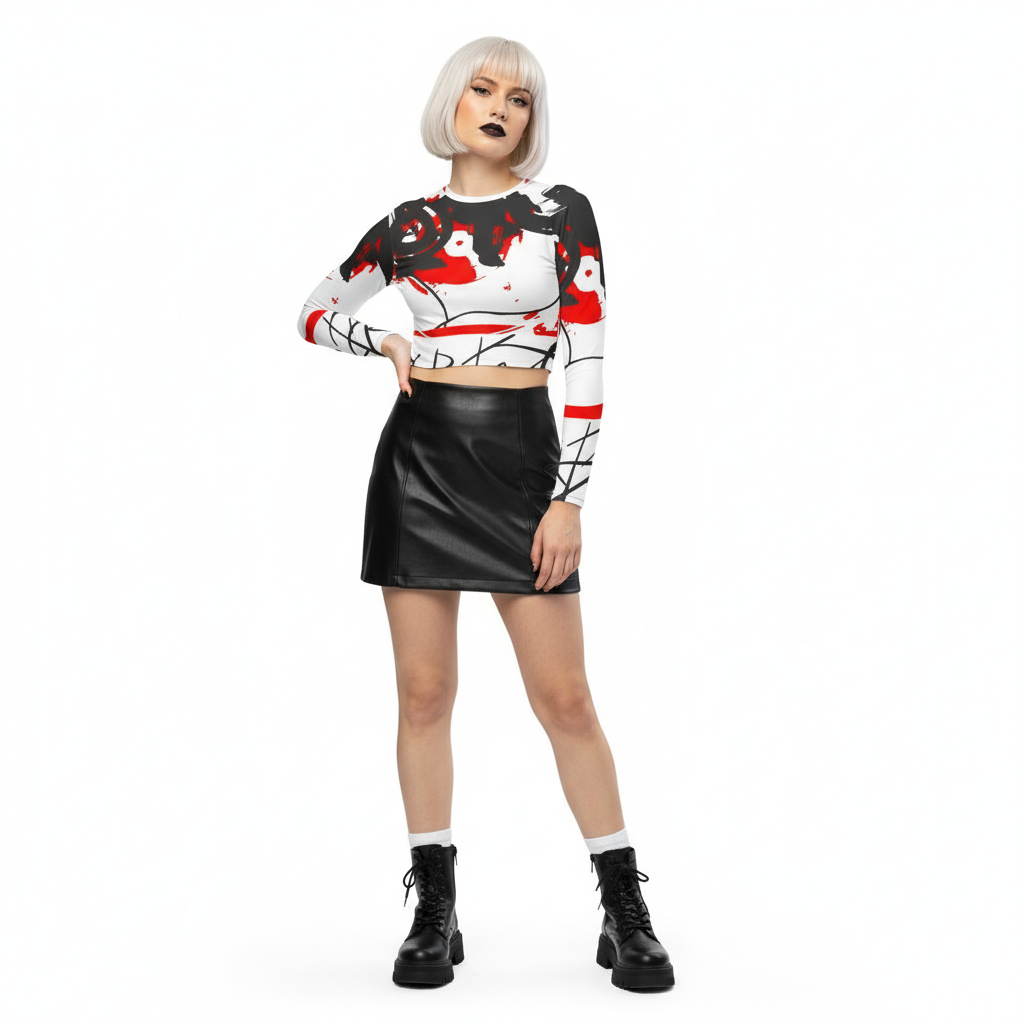Notes on Replay Crop Top with Mini Skirt