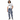 Ocean Wave Wide-Leg Joggers - Latino male model with graphic tee
