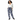 Ocean Wave Wide-Leg Joggers - Mixed-race female model with blazer