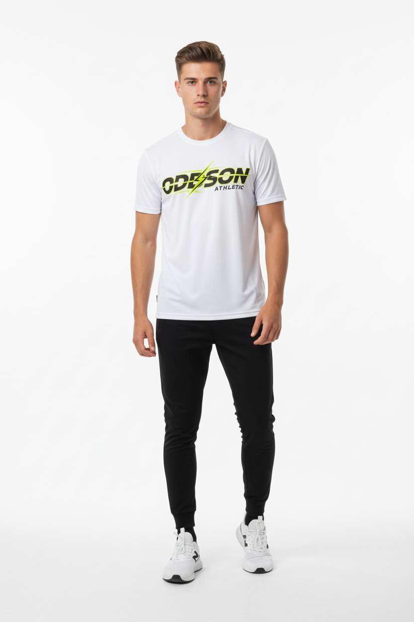 ODEYSON tee with black joggers front