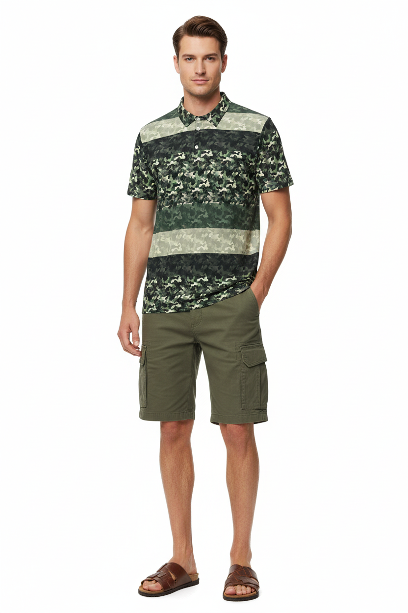Olive Cargo Shorts