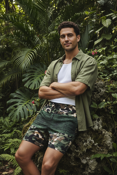 Olive Linen Jungle