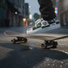 On skateboard deck