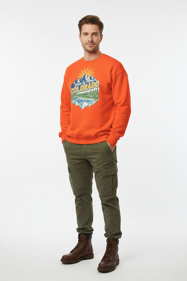 Orange Sweatshirt Male