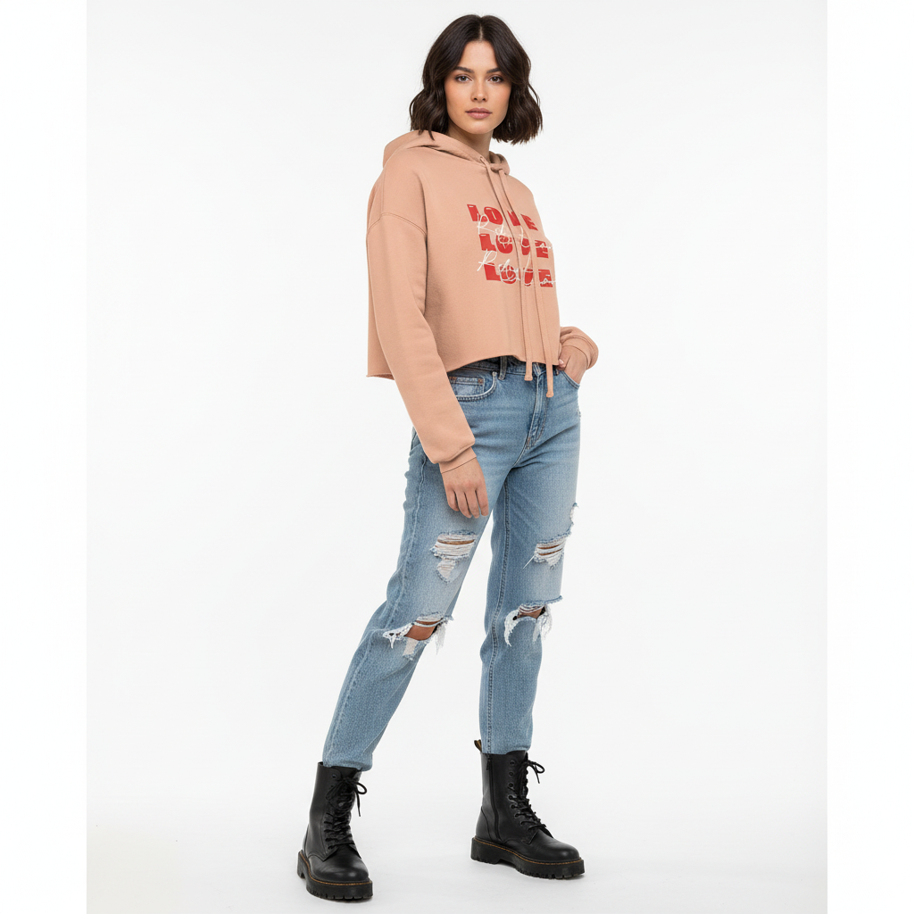 Peach - denim
