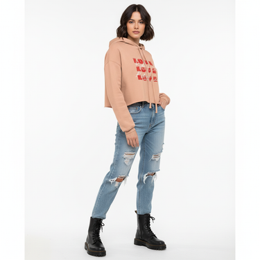 Peach - denim