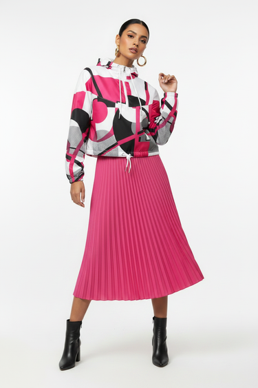 Pink Pleated