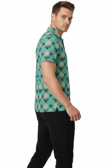 Polo with black joggers back