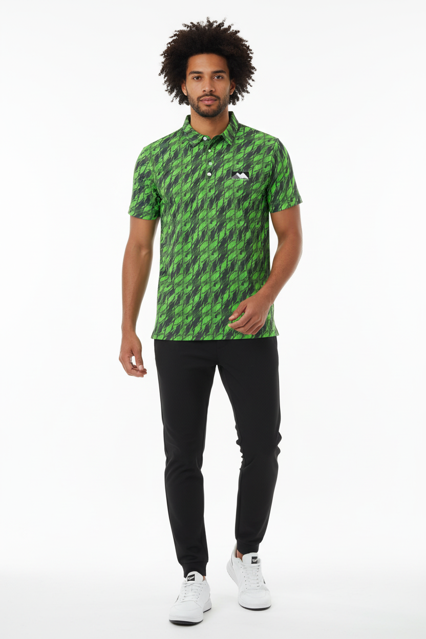Polo with Black Joggers