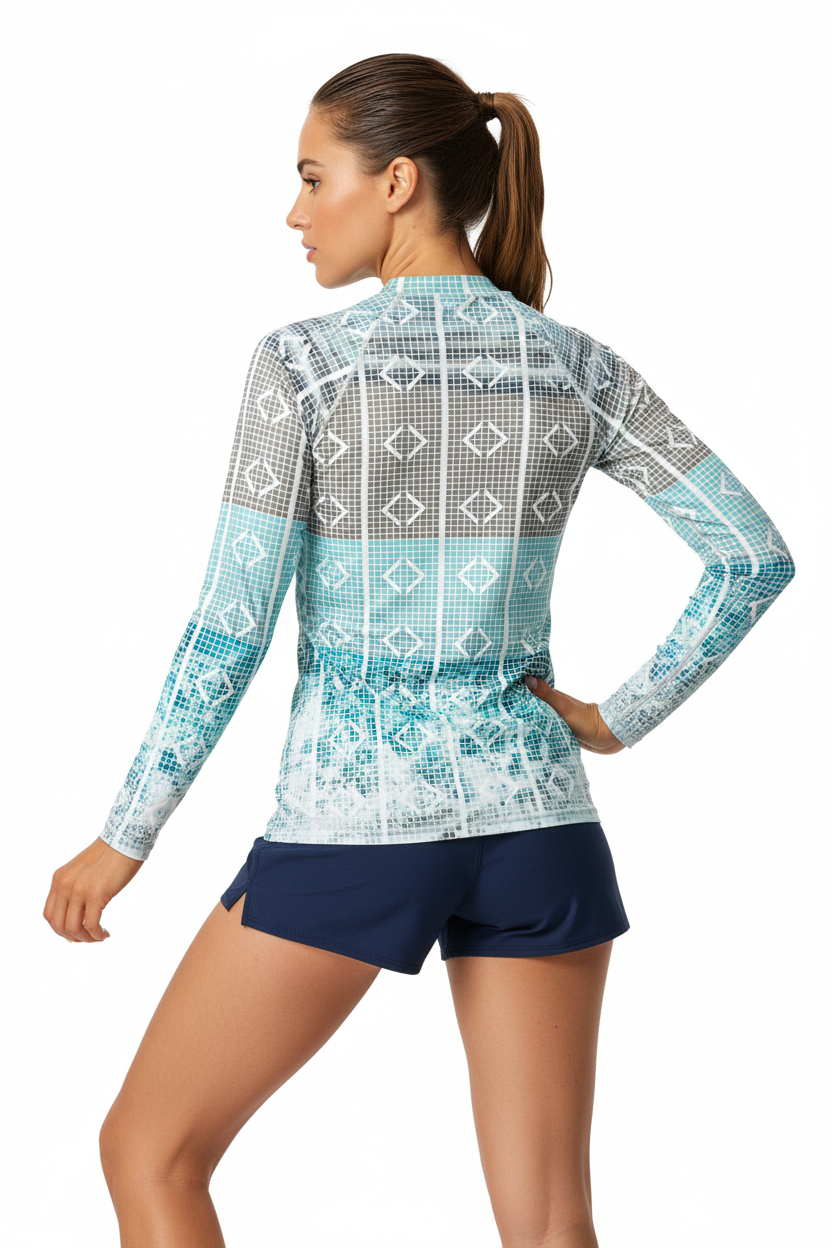 Rash Guard with Boardshorts - Back