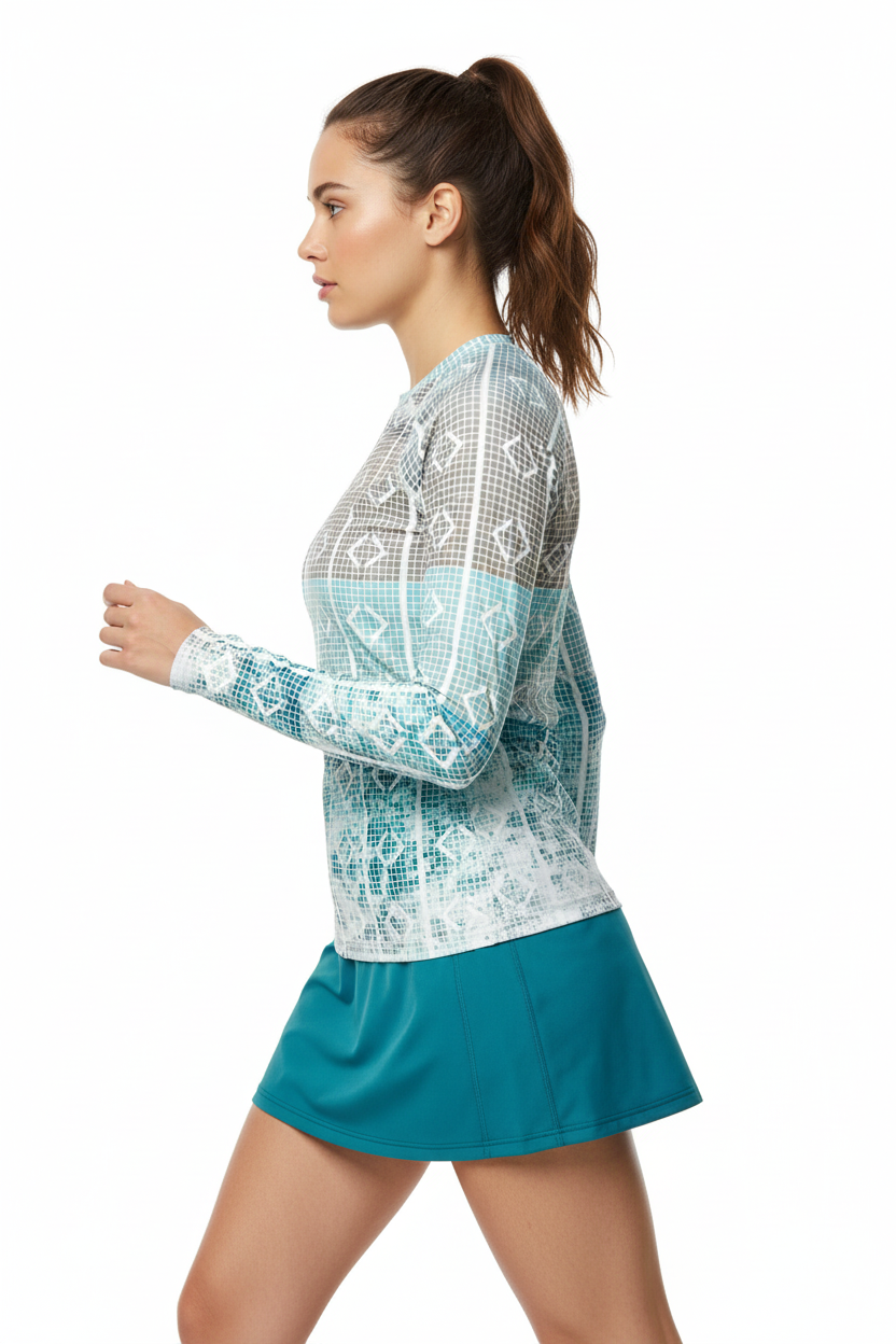 Rash Guard with Sports Skirt - Side