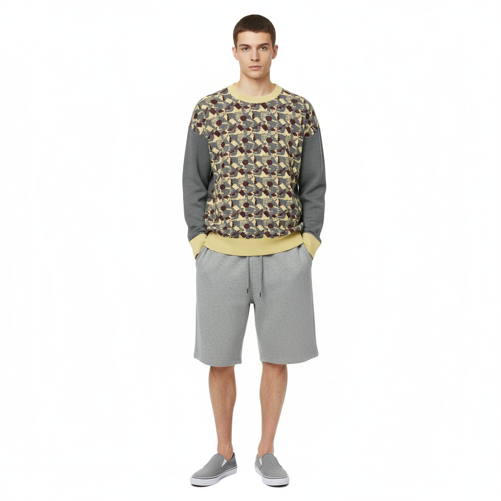 Relaxed athleisure with white background