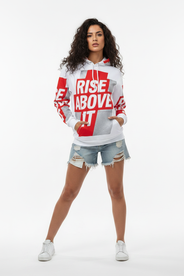 Rise Above It Hoodie — Summer Jean Shorts